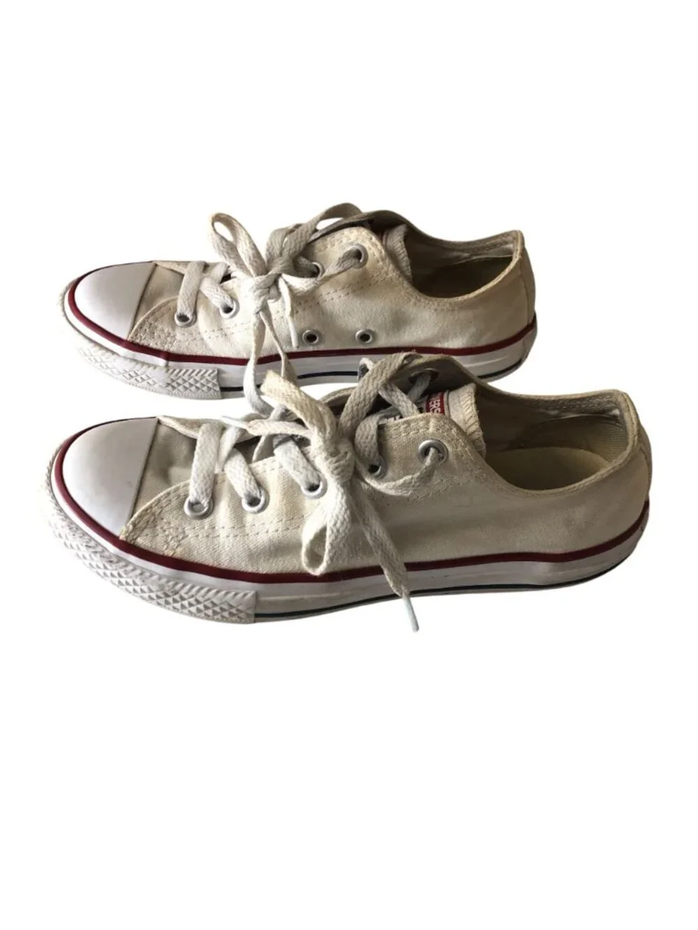 Converse Chuck Taylor All Star Low Top Sneakers White Canvas Youth 1